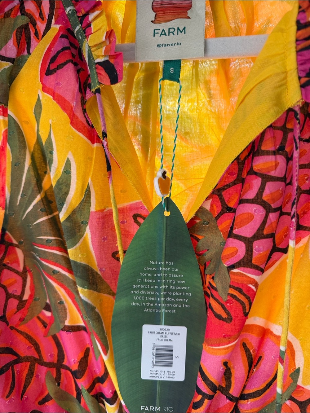 Yellow Fruit Dream Ruffle Mini Dress - Picture 4 of 4
